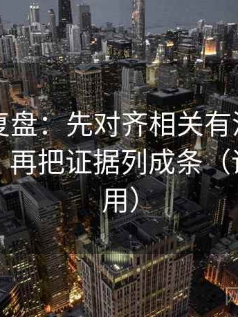 推特短复盘：先对齐相关有没有被写成因果，再把证据列成条（评论也能用）