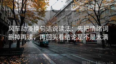 风车动漫换句话说读法：先把情绪词删掉再读，再回头看结论是不是太满