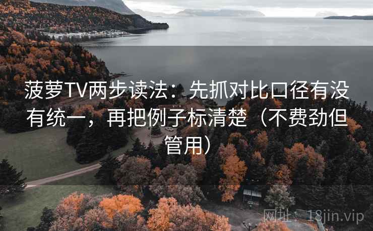 菠萝TV两步读法:先抓对比口径有没有统一,再把例子标清楚(不费劲但管用) 菠萝TV两步读法:先抓对比口径有没有统一,再把例子标清楚(不费劲但管用)